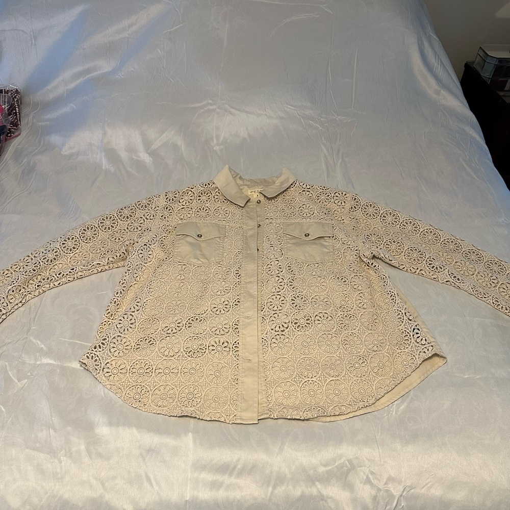 Torrid Cream Lace Shacket
